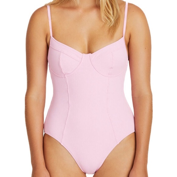 Zulu & Zephyr Ribbed One Piece // Sea Pink // US 12 - Picture 3 of 9